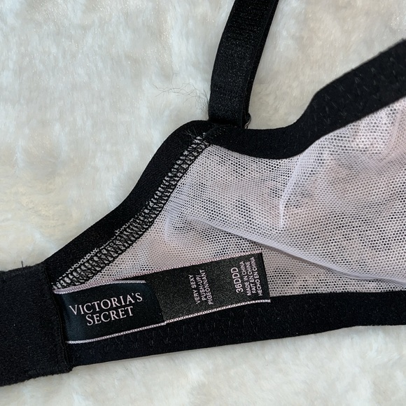 Victoria’s Secret very sexy, push-up pink and black sparkling set size36DDD L - Picture 8 of 10